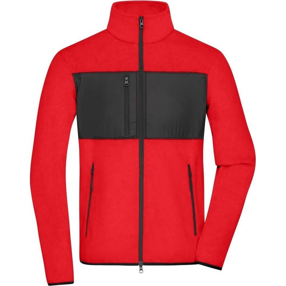 James and Nicholson James and Nicholson Men's Fleece Jacket in Red