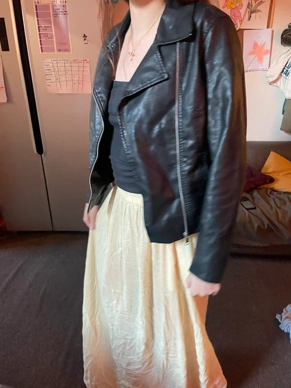 New Look Black Faux Leather Biker Jacket