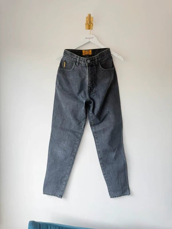 Armani Vintage Armani Jeans Blues Factory Dark Grey Mom Jeans – UK 6-8