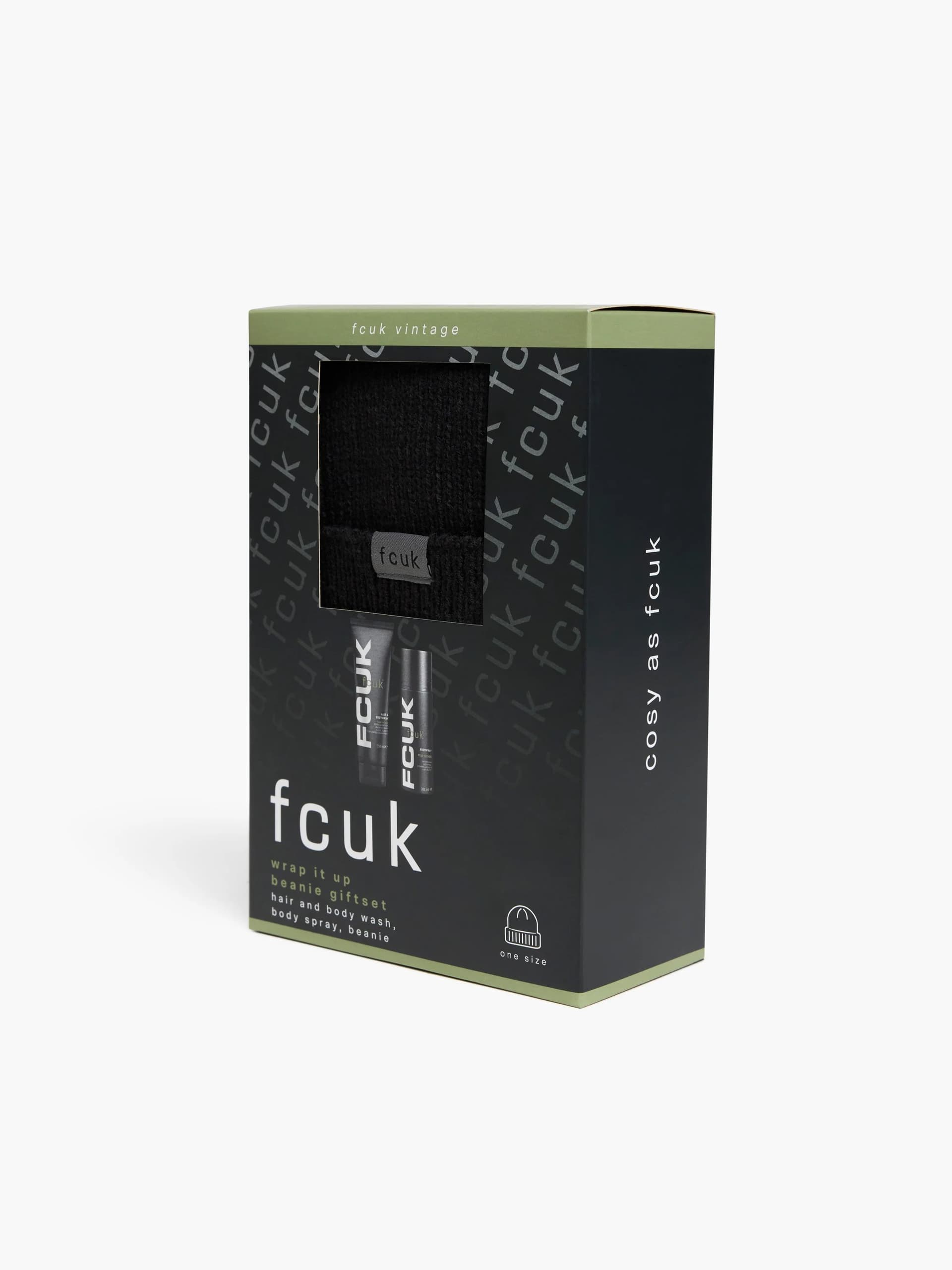 French Connection FCUK Wrap It Up Beanie Gift Set