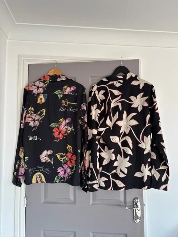 ASOS Design Two pack relaxed fit floral patterned shirts