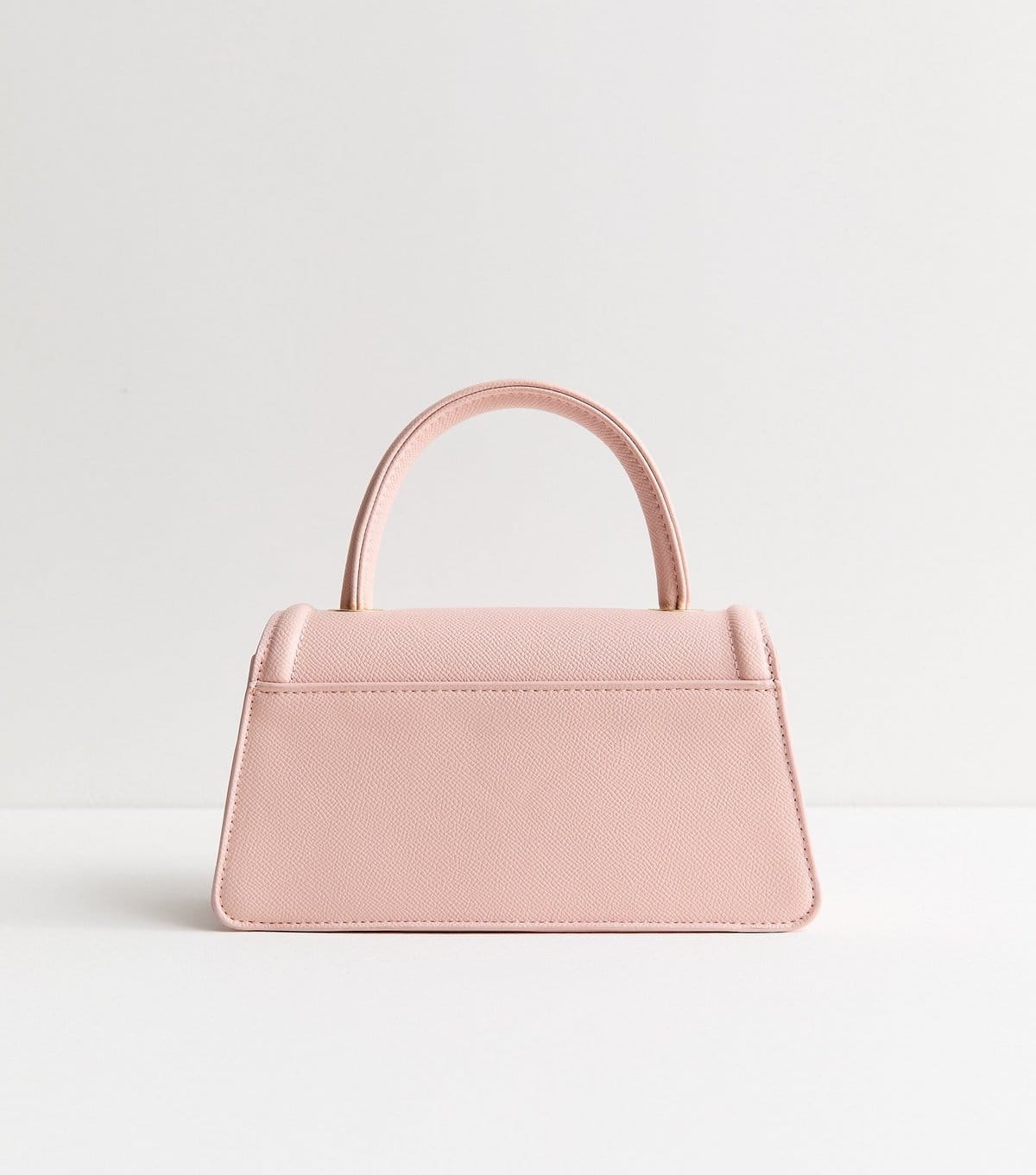 New Look Light Pink Faux Leather Flap Top Handle Bag Vegan New Look - 4