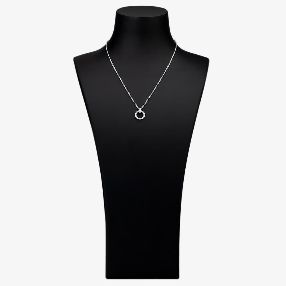 Rosa Lea Rosa Lea Women's Open Circle Pave Pendant AE-948226NA-1 in Silver - 2