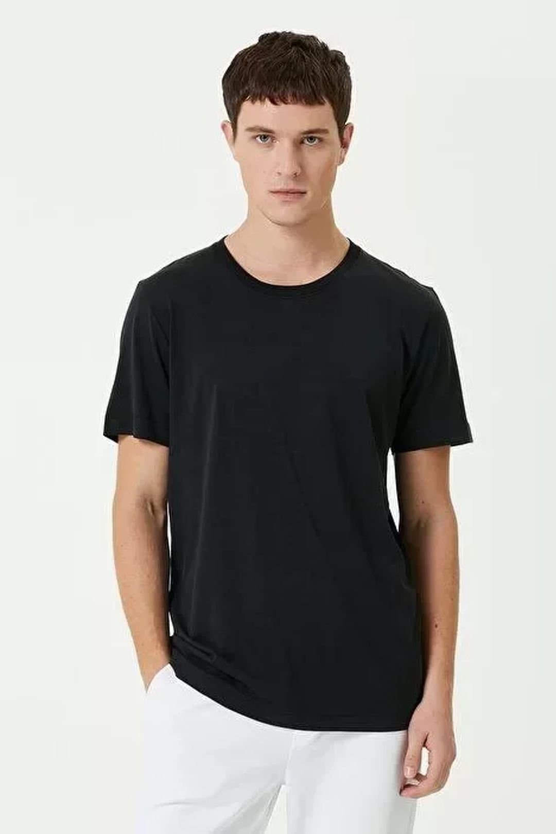 Janes Janes Men's Black Crew Neck Short Sleeve T-Shirt