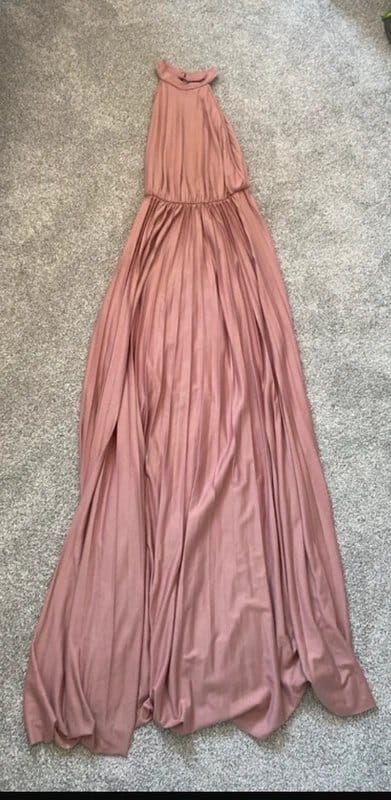 ASOS Rose Satin Halter Neck Bridesmaid Dress