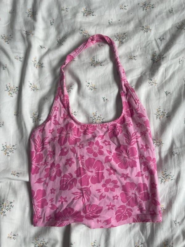 ASOS ASOS Pink Floral Halter-neck Top  (8)