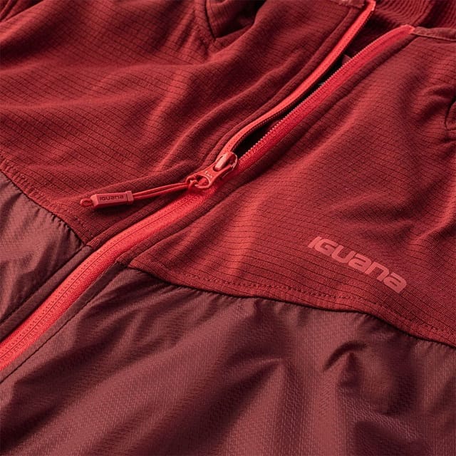 Iguana Iguana Men's Scone Full Zip Hoodie in Red - 3