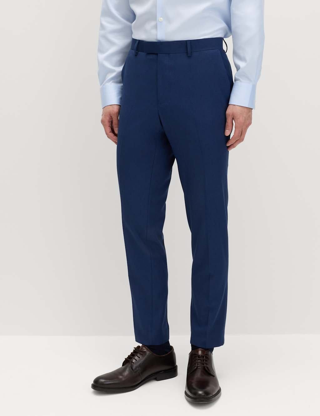 M&S Dark Indigo Slim Fit Stretch Ultimate Suit Trousers