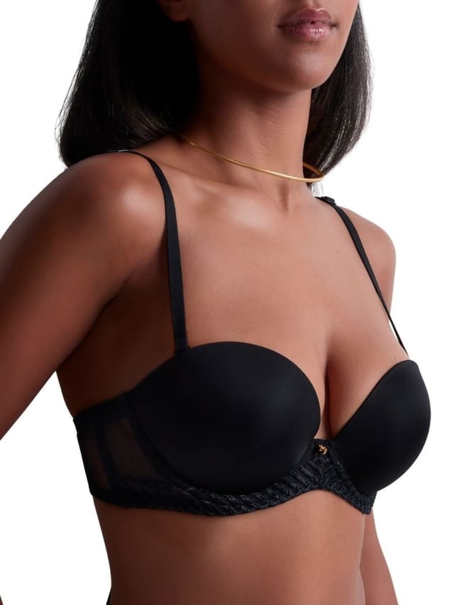 Aubade Aubade Women's Sheer Emotion Moulded Strapless Bra in Black - 3