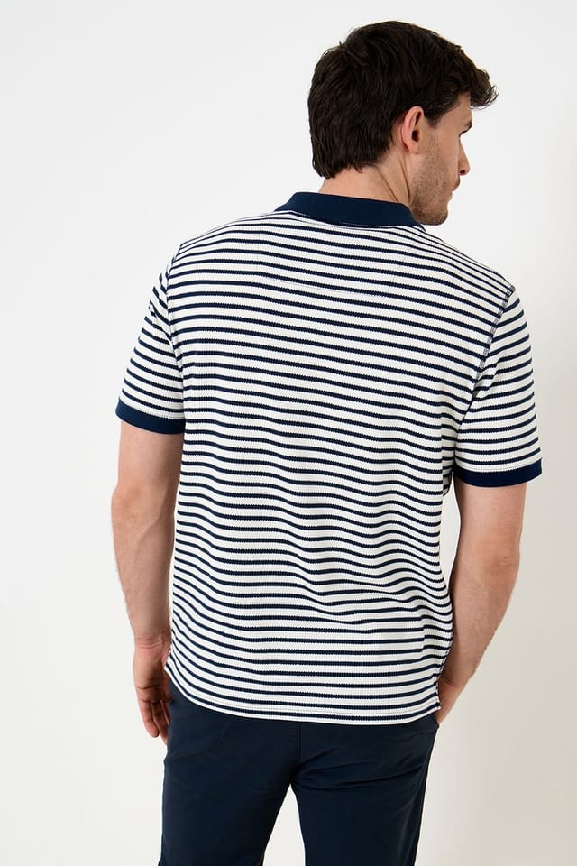 Saltwell Saltwell Men's Stripe Short Sleeve Cotton Polo Shirt - 2