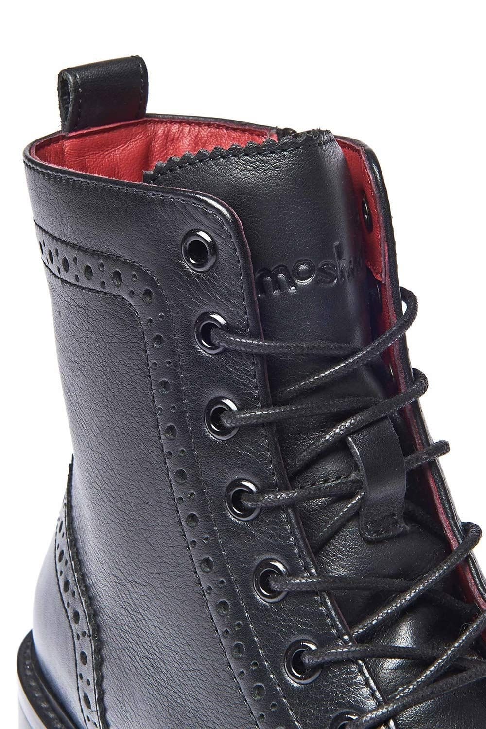 Moshulu Moshulu Women's 'Filico' Brogue Lace-up Boots in Black - 4