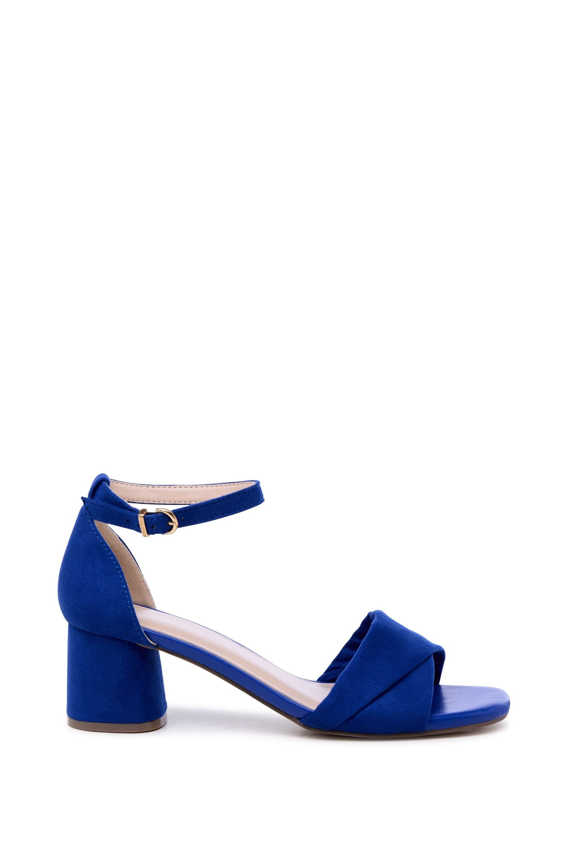 Paradox London Paradox London Women's Maxine' Block Heel Ankle Strap Sandals in Royal