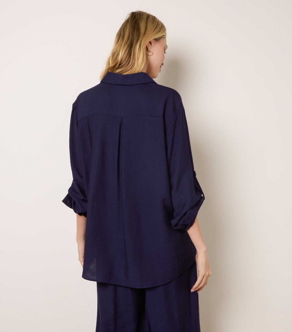 Blue Vanilla Women's Navy Floral Embroidered Shirt Blue Vanilla New Look - 4