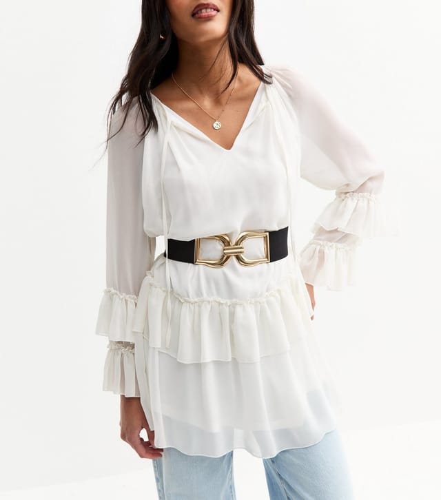 New Look Black Buckle Stretchy Belt New Look - 2