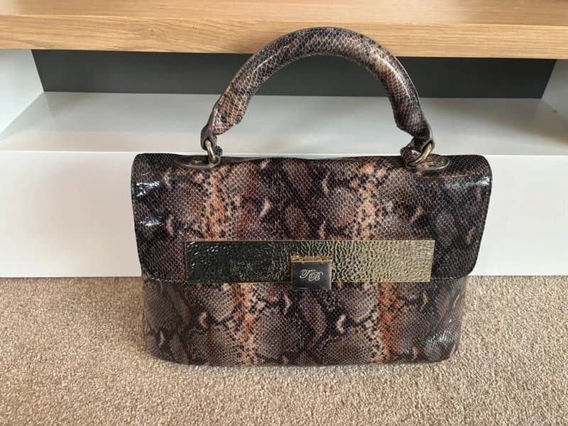Ted Baker Limited Edition 045 Ted Baker Haaylow brown leather snake print bag £299