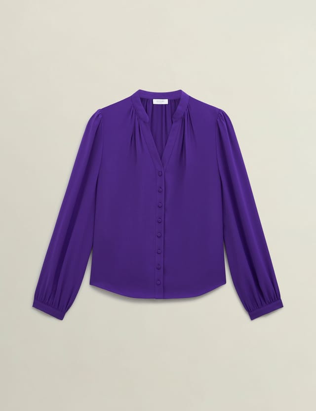 Hobbs London Hobbs London Women's Peony Blouse in Violet - 2