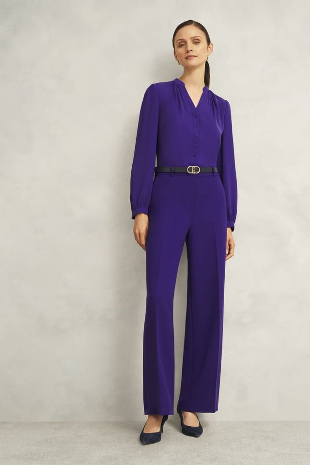 Hobbs London Hobbs London Women's Peony Blouse in Violet - 3