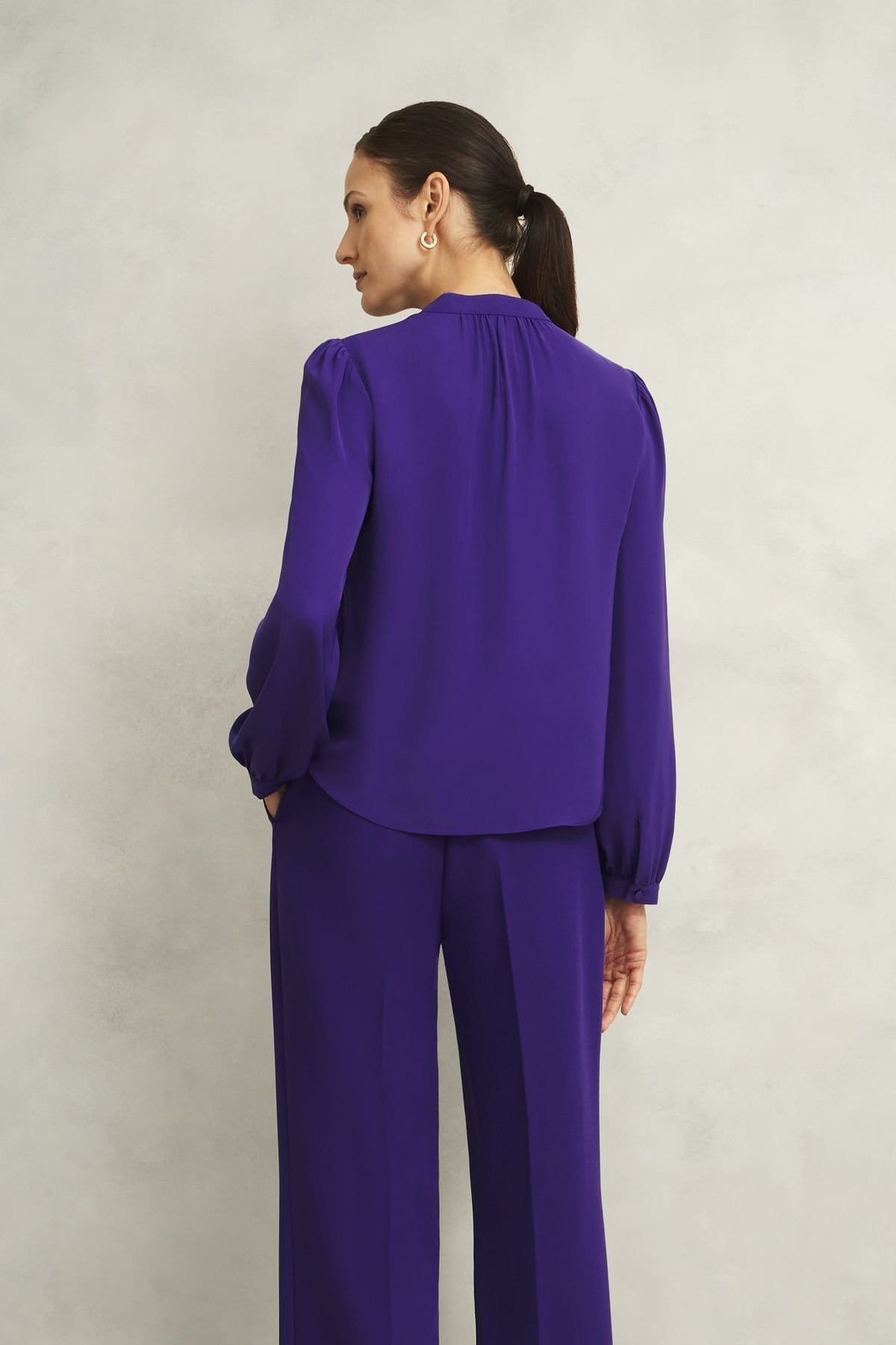 Hobbs London Hobbs London Women's Peony Blouse in Violet - 4