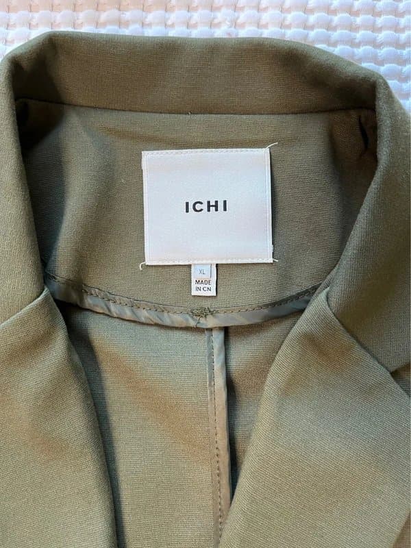 ICHI ICHI Ihkate Blazer Size 16 Khaki Rifle Green Smart Jacket RRP £39.99 Excellent Condition