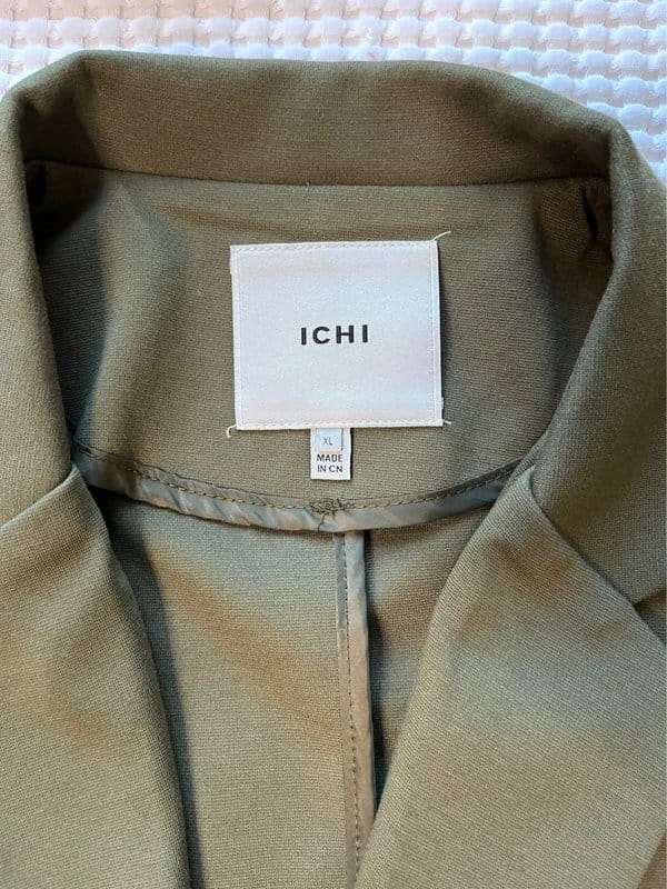 ICHI Khaki Rifle Green Blazer Jacket Size 16