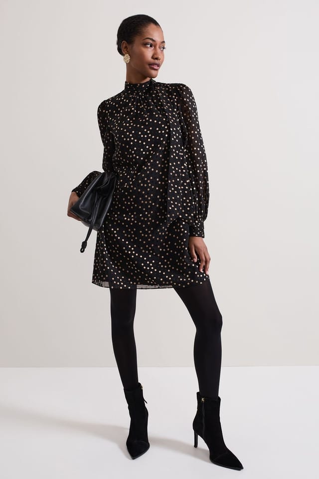 Phase Eight Phase Eight Women's Mabel Swing Mini Dress in Black - 3