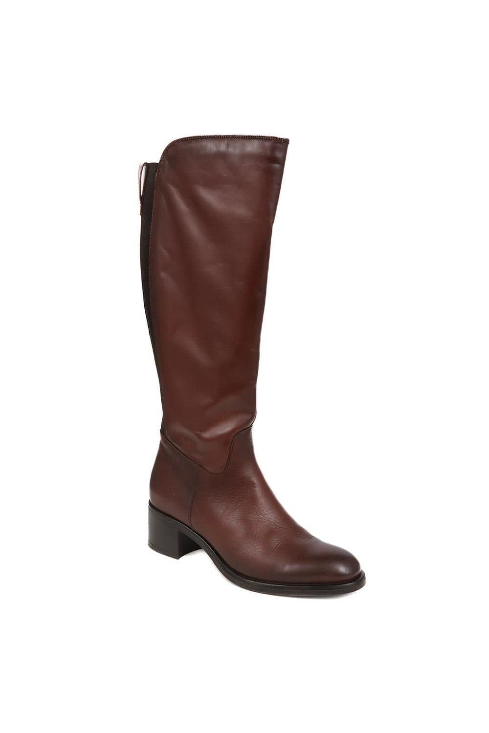 Jones Bootmaker Jones Bootmaker Women's Donatella Knee High Leather Boots in Brown