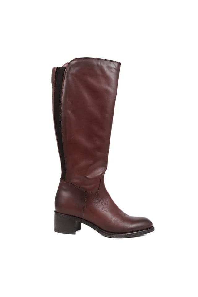Jones Bootmaker Jones Bootmaker Women's Donatella Knee High Leather Boots in Brown - 2