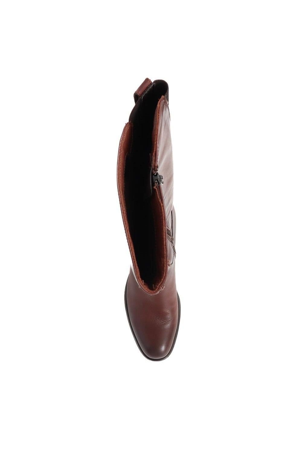 Jones Bootmaker Jones Bootmaker Women's Donatella Knee High Leather Boots in Brown - 4