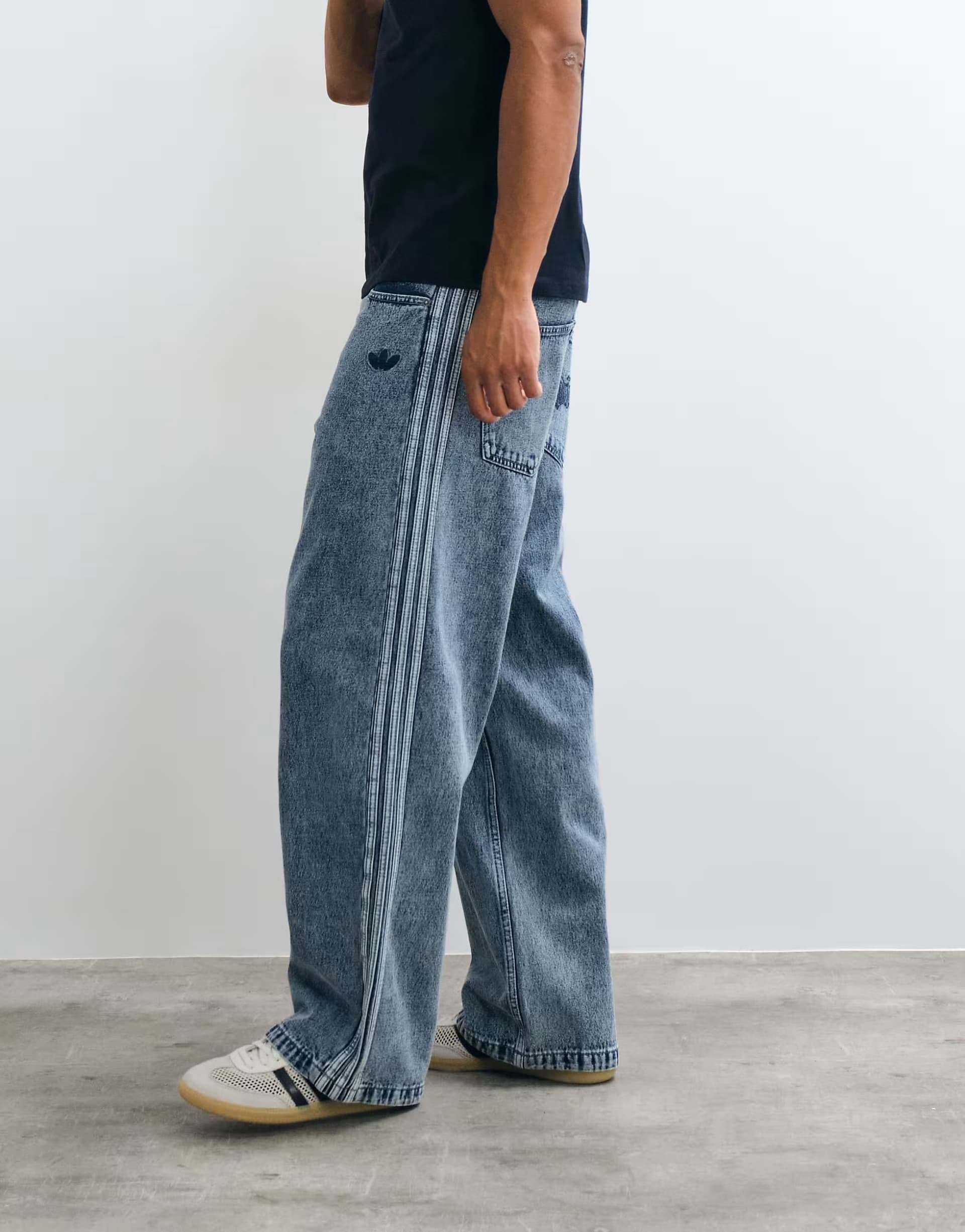 ASOS adidas Originals loose fit jeans in light denim