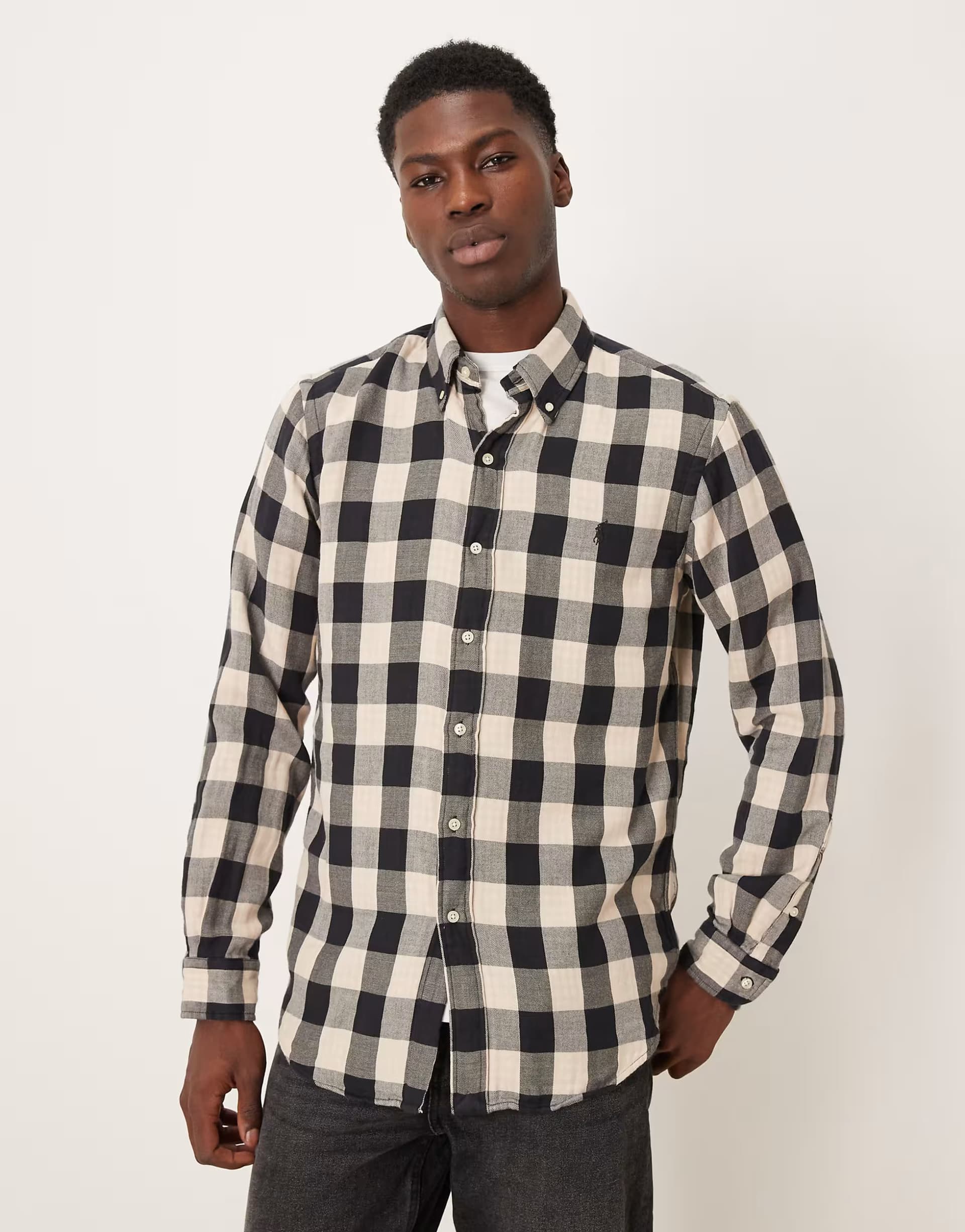 ASOS Polo Ralph Lauren Cream/Black Cheque Shirt