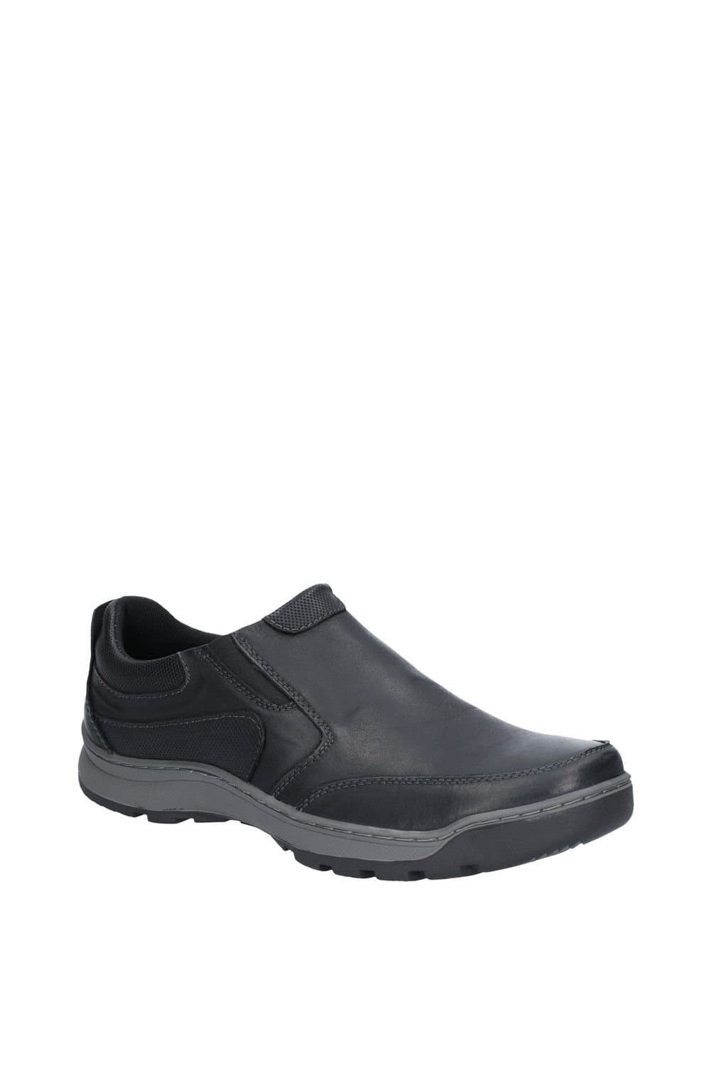 Hush Puppies Hush Puppies Men's 'Jasper' Leather Slip On Shoes in Black