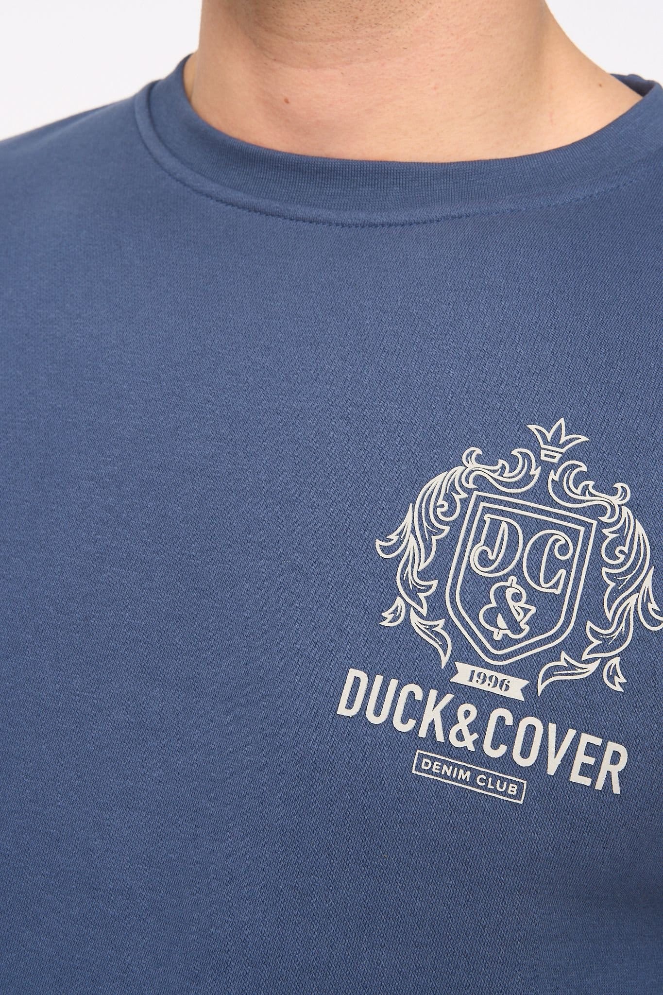 Duck&Cover Duck&Cover Men's Stoneham Functional Crew Neck Sweatshirt in Blue - 4
