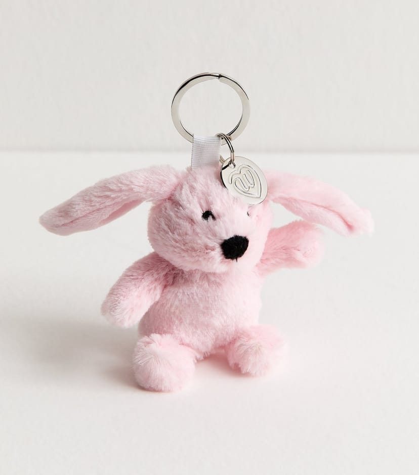 New Look Warmies Pink Bunnie Plush Keyring New Look - 1