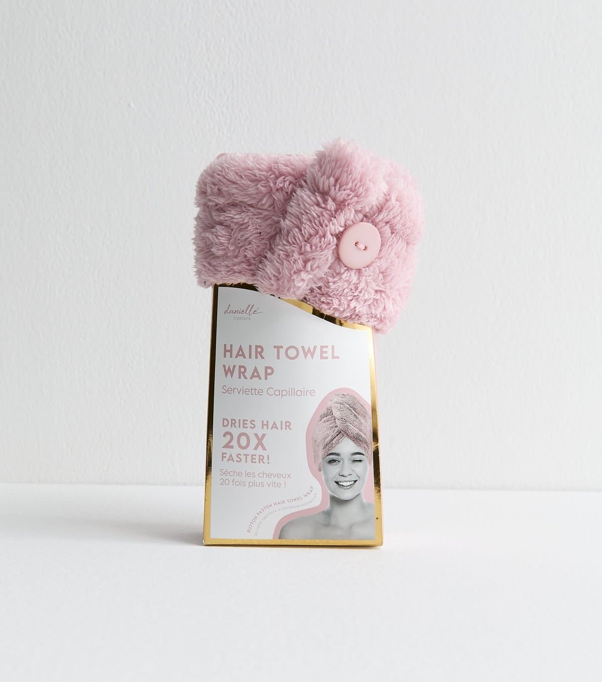 Danielle Danielle Pink Microfibre Hair Towel Wrap