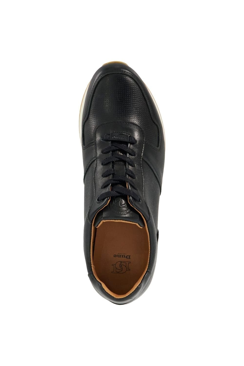 Dune London Dune London Men's 'Trilogy' Leather Trainers in Black - 4