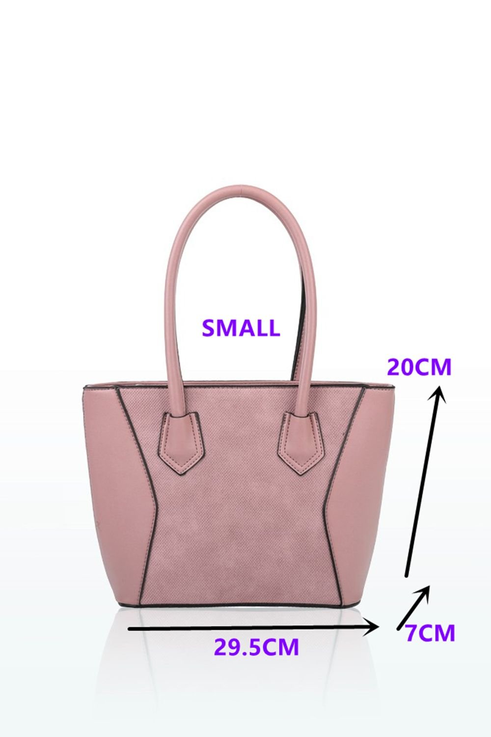 Fontanella Fashion Fontanella Fashion Women's Squisita Elegant 4in1 PU Leather Handbag x Tote bag with Purse in Pink - 4