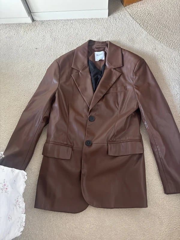 Bershka Bershka Brown Leather Style Blazer