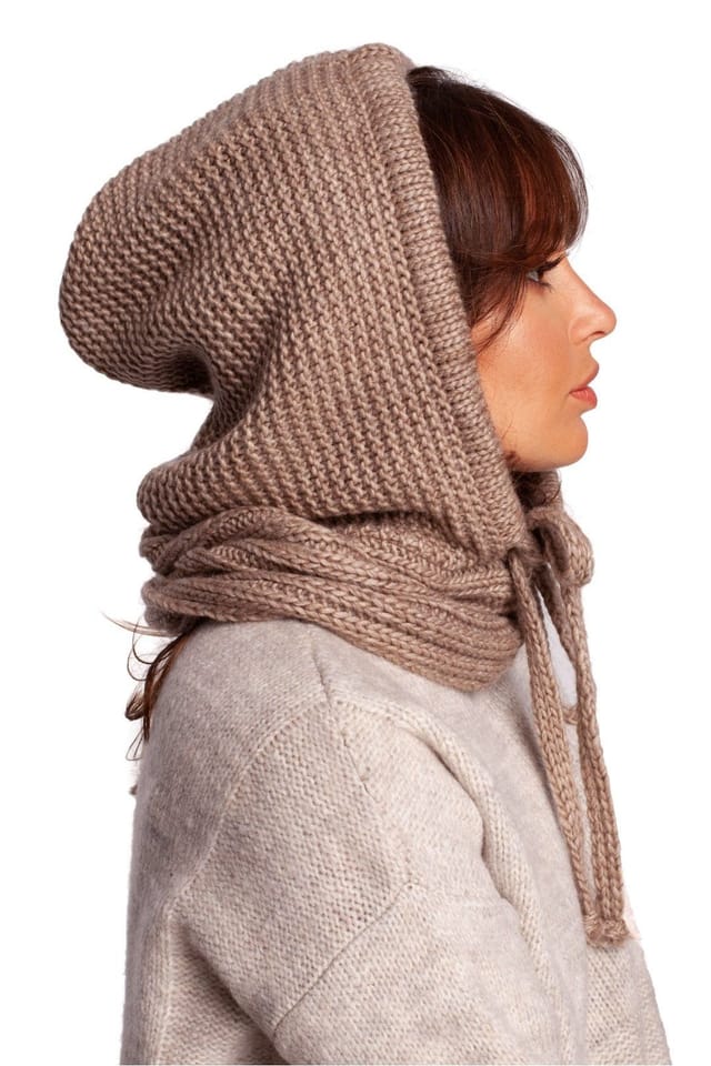Love Lace Love Lace Women's Balaclava Knit Winter Thermal Face Cover Hat With Ear Protection in Beige - 2