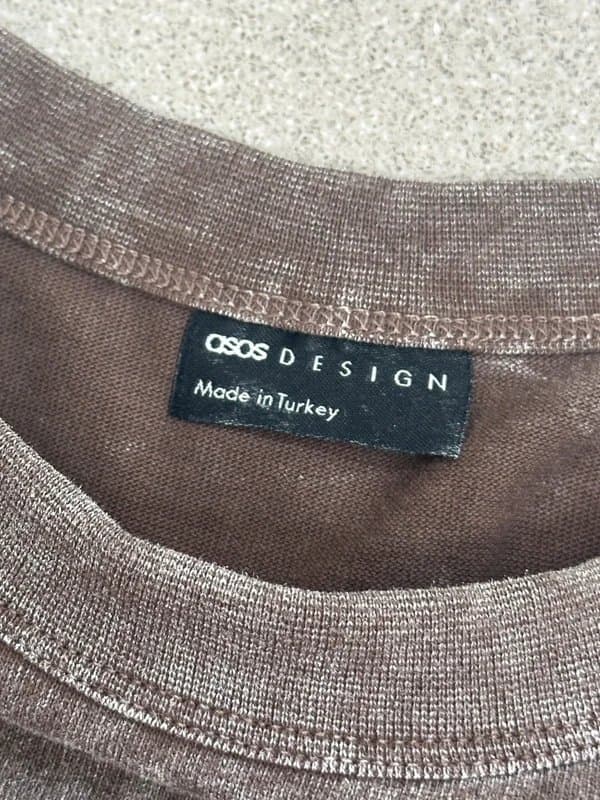 ASOS Design Asos - Brown Washed T-Shirt - Size ‘M’