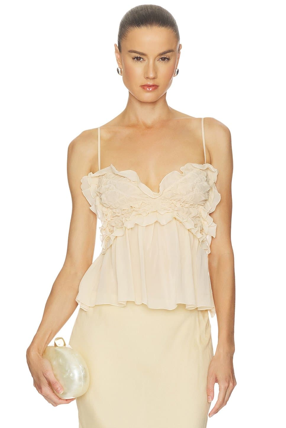 revolve Sheet Ruffle Top