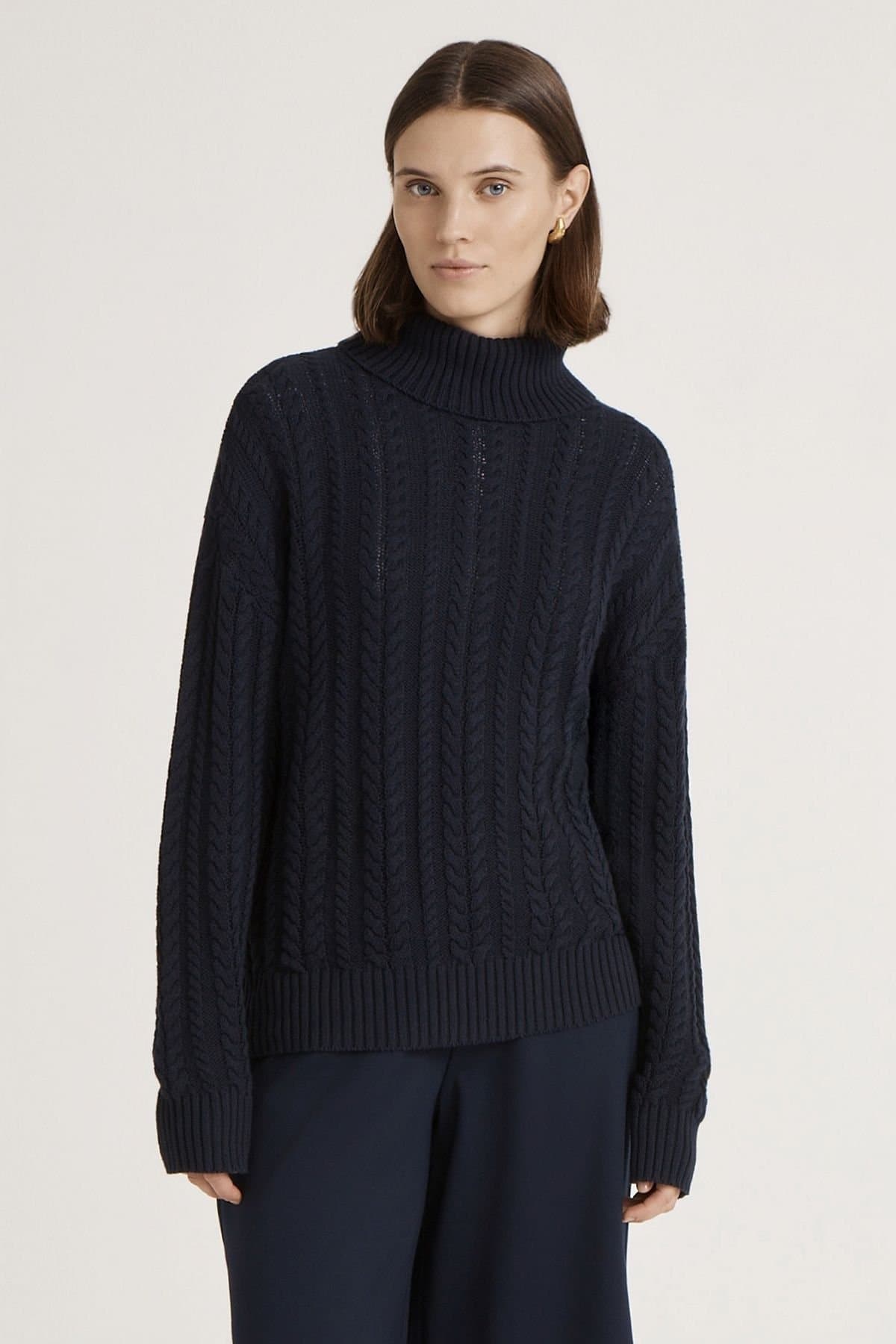 Finery London Finery London Dark Navy Turtle Neck Knitted Sweater