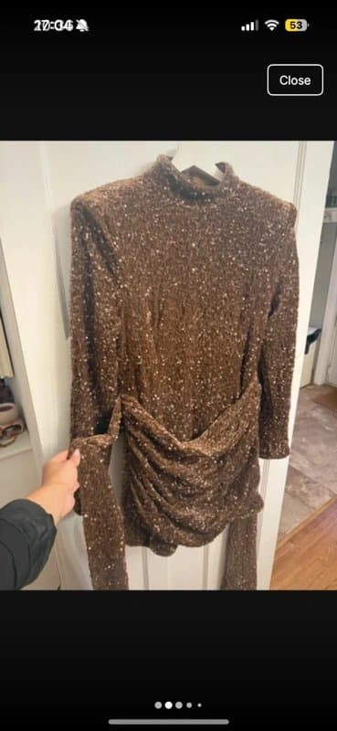 ASOS ASOS  luxe brown sequin mini dress