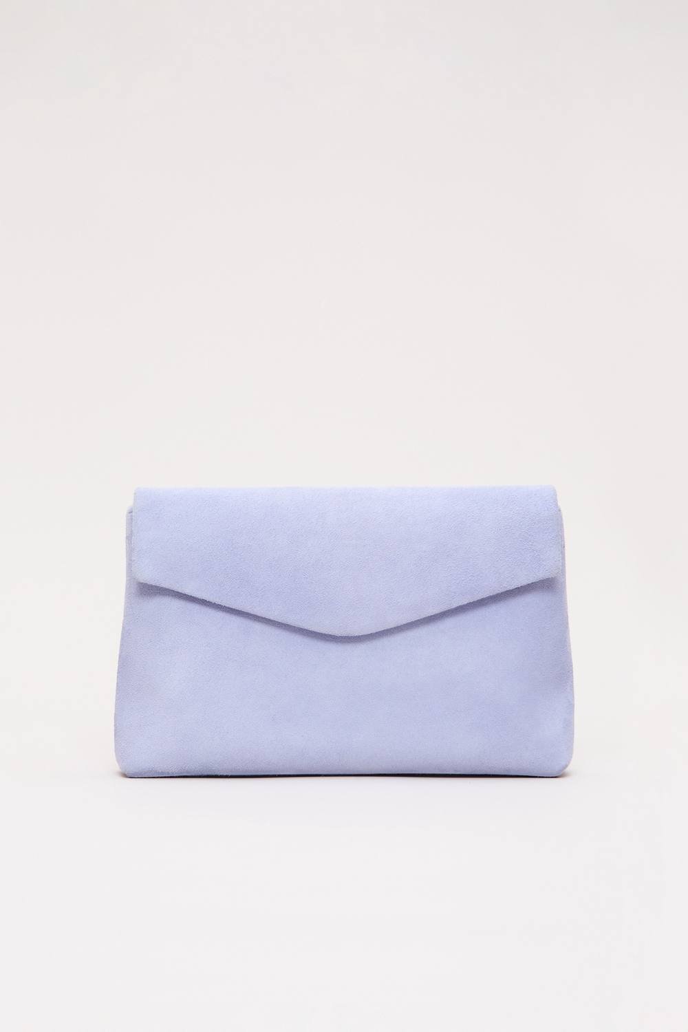 Phase Eight Phase Eight Women's Suede Envelope Clutch Bag in Baby Blue - 1