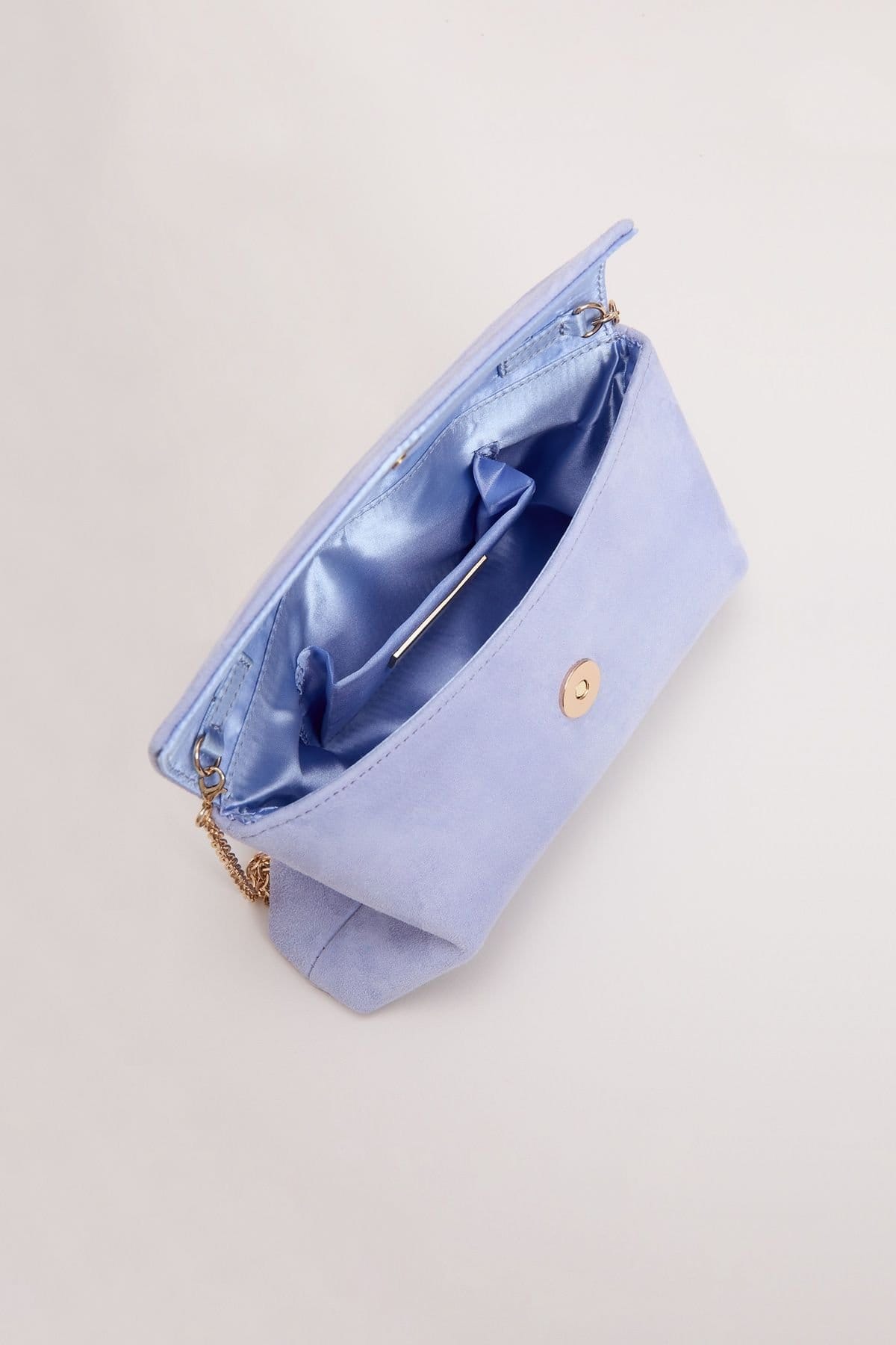 Phase Eight Phase Eight Women's Suede Envelope Clutch Bag in Baby Blue - 4