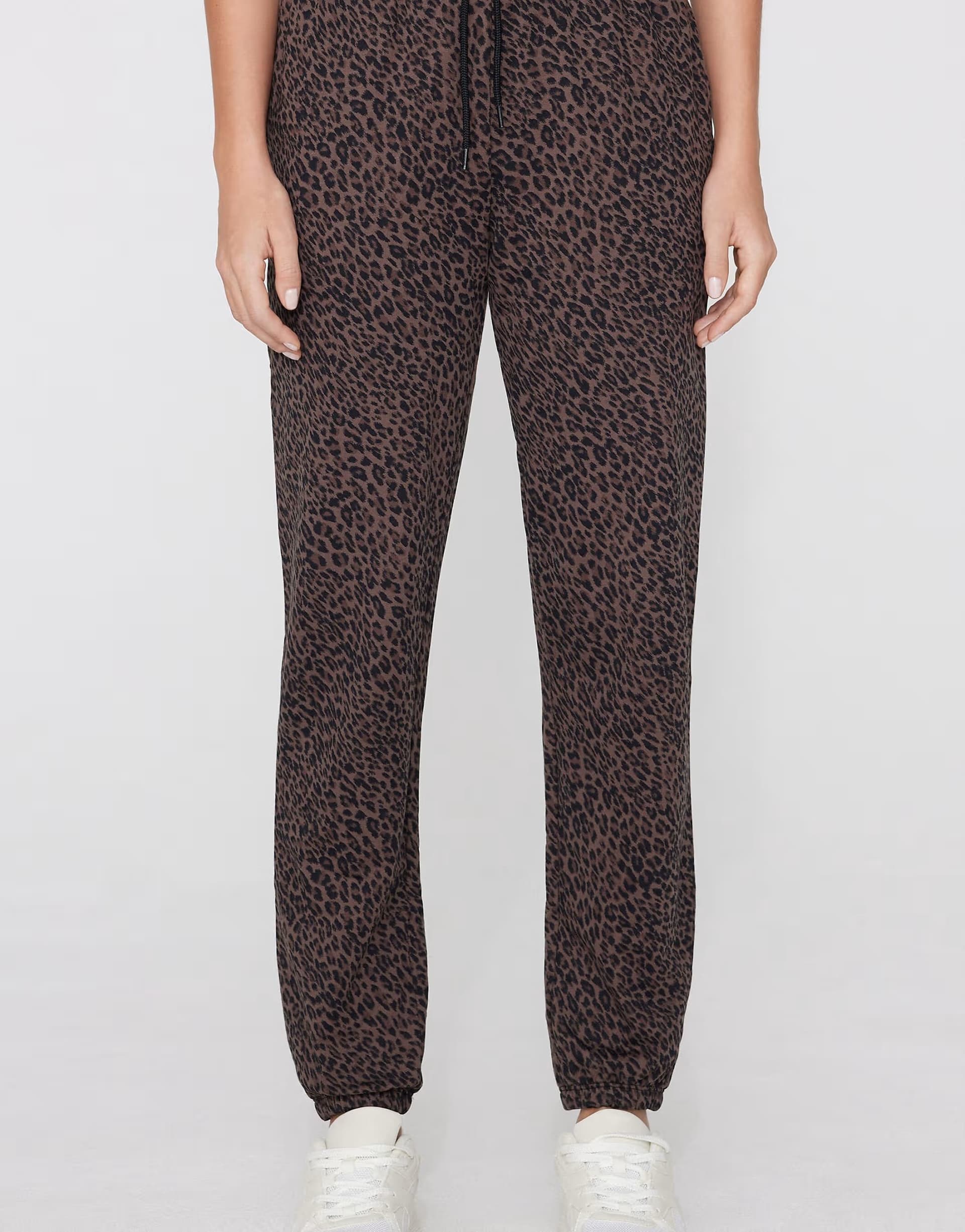 ASOS Tezenis Jogger with welt pocket in dark leopard print