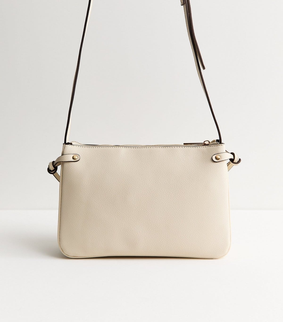New Look Cream Triple Compartment Crossbody Bag Vegan New Look - 4