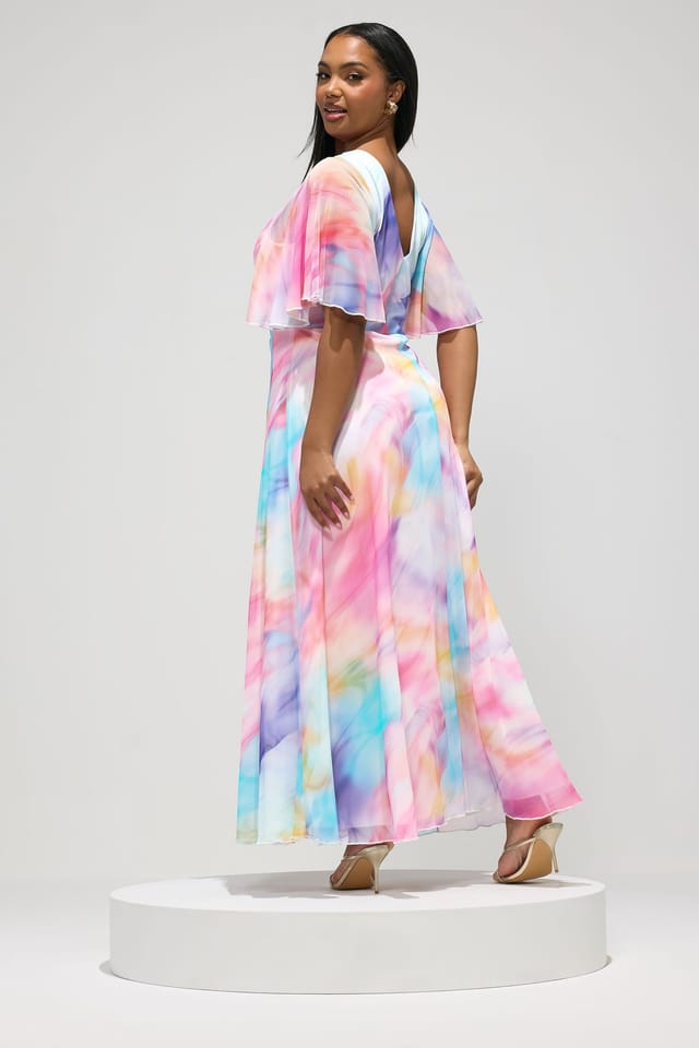 Yours Yours Women's Blurred Abstract Wrap Dress - 3