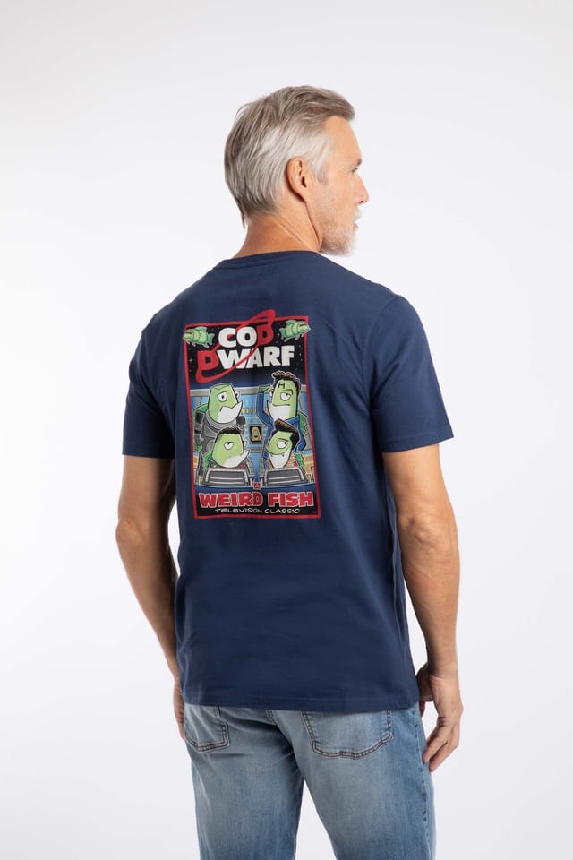 Weird Fish Weird Fish Men's Cod Dwarf Artist T-Shirt in Dark Blue - 3