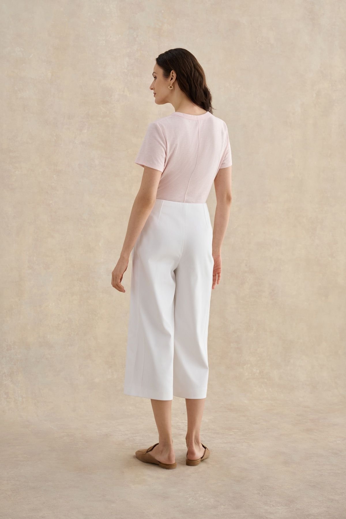 Hobbs London Hobbs London Women's Kimmi High Rise Culotte Trousers in Cool White - 4