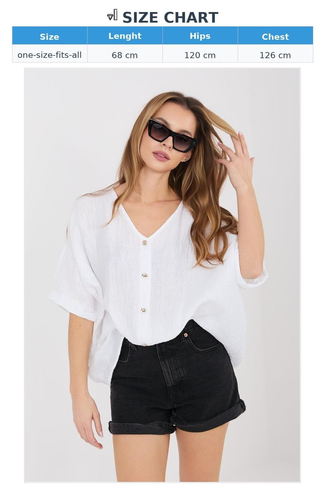 Love Lace Love Lace Women's Textured V Neck Short Sleeve Shirt in White - 4